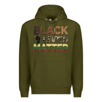 Army Green black lives matter juneteenth Premium Hoodie - CowGirlArtShop