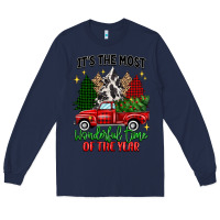 Navy its the most wonderful time of the year Long Sleeve Tee - MaliasSmallBusiness