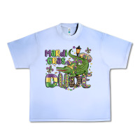 Grape Ice mardi gras dude alligator Urban Heavy Tee - MaliasSmallBusiness