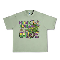 Oil Green mardi gras dude alligator Urban Heavy Tee - MaliasSmallBusiness