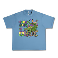 Pebble Blue mardi gras dude alligator Urban Heavy Tee - MaliasSmallBusiness