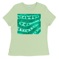 Matcha green glitter heart Ladies Tee - JahusDesignShop