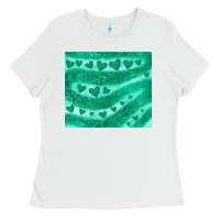 White green glitter heart Ladies Tee - JahusDesignShop