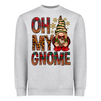 Heather Grey Oh my gnome Heavyweight Sweatshirt - NancyCooperArtShop