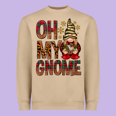 Oh My Gnome Heavyweight Sweatshirt Designed By Nancycooperartshop