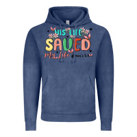 Vintage Denim his life saved my life Vintage Hoodie - MaliasSmallBusiness