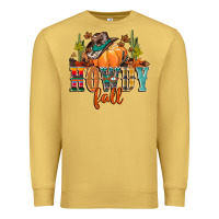 Antique Gold howdy fall Premium Sweatshirt - CowGirlArtShop