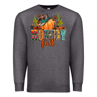Charcoal Heather howdy fall Premium Sweatshirt - CowGirlArtShop