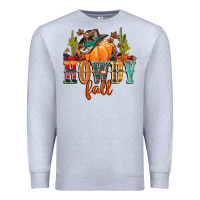 Heather Grey howdy fall Premium Sweatshirt - CowGirlArtShop