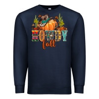 Navy howdy fall Premium Sweatshirt - CowGirlArtShop