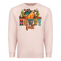 Pale Pink howdy fall Premium Sweatshirt - CowGirlArtShop