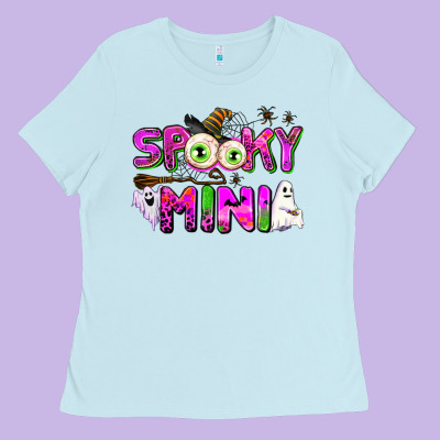 Spooky Mini Ladies Tee Designed By Adodesignshop