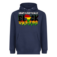 Navy unapologetically black Heavyweight Hoodie - CowGirlArtShop