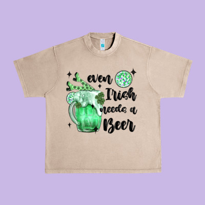 Even ırısh Needs A Beer Urban Heavy Tee Designed By Maliassmallbusiness