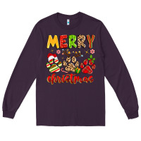 Plum merry christmas paws Long Sleeve Tee - MaliasSmallBusiness