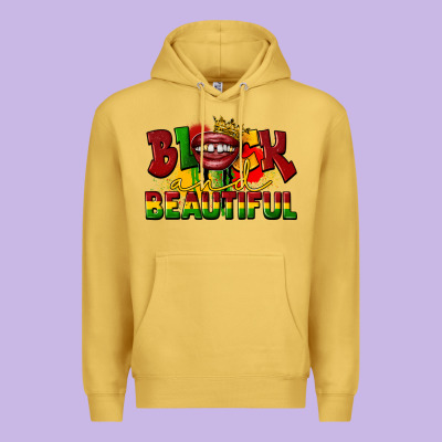 Black And Beautiful Premium Hoodie Designed By Cowgirlartshop