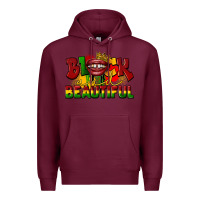 Burgundy black and beautiful Premium Hoodie - CowGirlArtShop