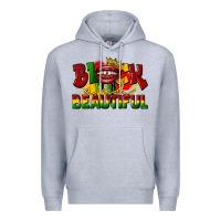 Heather Grey black and beautiful Premium Hoodie - CowGirlArtShop