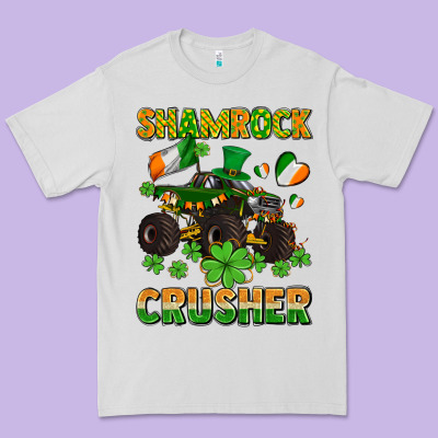 Shamrocks Crusher Monster Truck With Shamrocks Premium Tee Designed By Adodesignshop