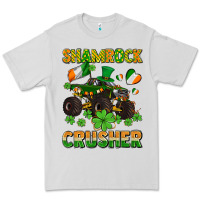 Dove Grey shamrocks crusher monster truck with shamrocks Premium Tee - AdoDesignShop