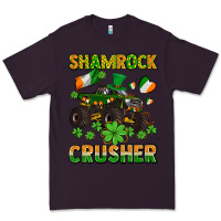 Plum shamrocks crusher monster truck with shamrocks Premium Tee - AdoDesignShop