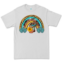 Dove Grey cowboy boots and hat rainbow Premium Tee - AdoDesignShop