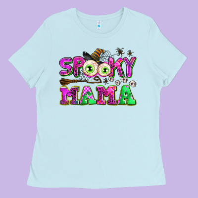 Spooky Mama Ladies Tee Designed By Adodesignshop