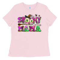 Bubblegum Pink spooky mama Ladies Tee - AdoDesignShop