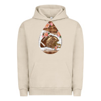 Pigment French Oak american football and western roses teardrop Urban Hoodie - BundleAndBundleShop
