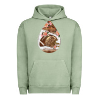 Pigment Oil Green american football and western roses teardrop Urban Hoodie - BundleAndBundleShop