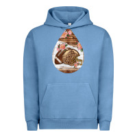 Pigment Pebble Blue american football and western roses teardrop Urban Hoodie - BundleAndBundleShop