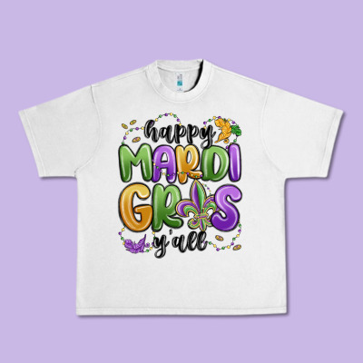 Happy Mardi Gras Y'all Urban Heavy Tee Designed By Maliassmallbusiness