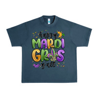 Midnight Navy happy mardi gras y'all Urban Heavy Tee - MaliasSmallBusiness