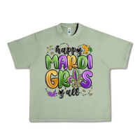 Oil Green happy mardi gras y'all Urban Heavy Tee - MaliasSmallBusiness