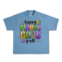 Pebble Blue happy mardi gras y'all Urban Heavy Tee - MaliasSmallBusiness