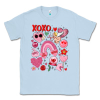 Dusty Blue cute valentines day Classic Tee - MaliasSmallBusiness