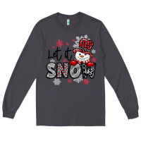 Smoke let it snow sowman snowflake Long Sleeve Tee - MaliasSmallBusiness