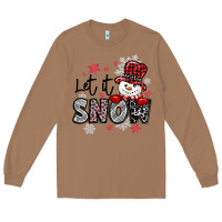 Toasted Coconut let it snow sowman snowflake Long Sleeve Tee - MaliasSmallBusiness