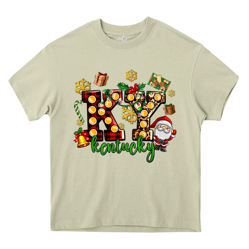 Ky Kentucky Christmas Heavy Core Tee by AdoDesignShop | Teevron