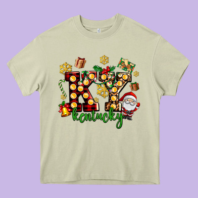 Ky Kentucky Christmas Heavy Core Tee Designed By Adodesignshop