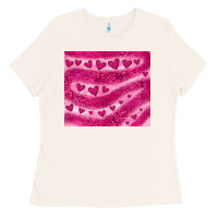Bone pink glitter heart Ladies Tee - JahusDesignShop