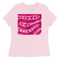 Bubblegum Pink pink glitter heart Ladies Tee - JahusDesignShop