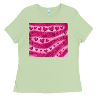 Matcha pink glitter heart Ladies Tee - JahusDesignShop