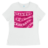 White pink glitter heart Ladies Tee - JahusDesignShop