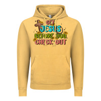 Vintage Mustard get jesus before you check out Vintage Hoodie - MaliasSmallBusiness