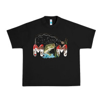 Black fishing mom Urban Heavy Tee - MaliasSmallBusiness