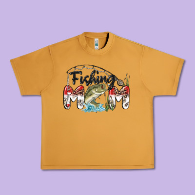 Fishing Mom Urban Heavy Tee Designed By Maliassmallbusiness