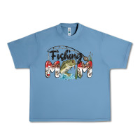 Pebble Blue fishing mom Urban Heavy Tee - MaliasSmallBusiness