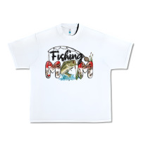White fishing mom Urban Heavy Tee - MaliasSmallBusiness