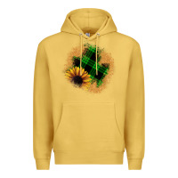 Antique Gold sunflower christmas patch Premium Hoodie - JahusDesignShop